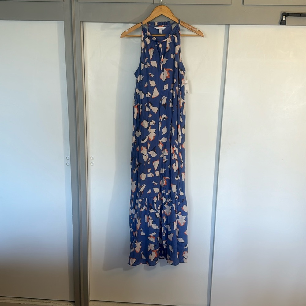 Purple floral maxi dress